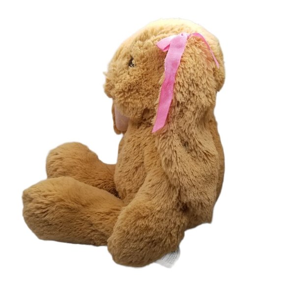 Build A Bear BABW Plush Stuffed Animal Brown Easter Bunny Rabbit Cotton Tail - Picture 4 of 10